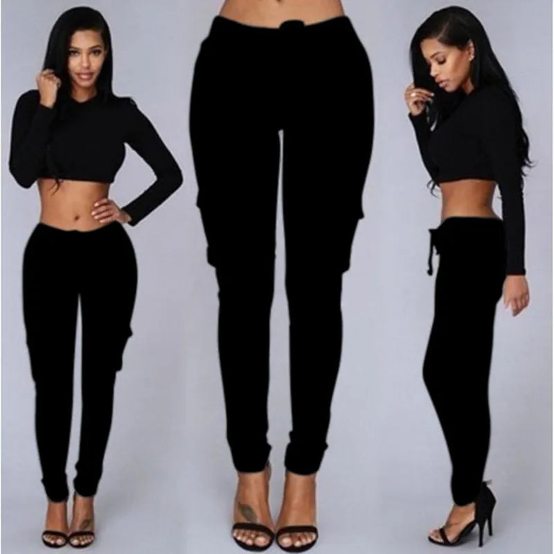 Slim-Fit Bleistifthose für Damen mit Kordelzug & Taschen